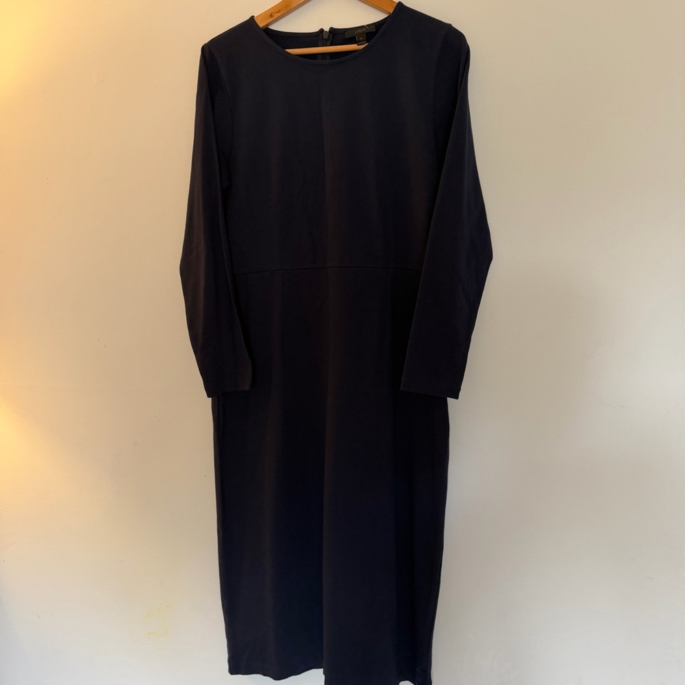 J. Crew Knit Sheath Dress Navy Size 12 New with Tags